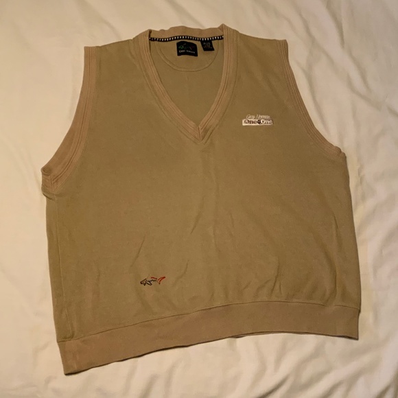 Greg Norman 100% Cotton Tan Pullover Vest (XL) - Picture 1 of 13